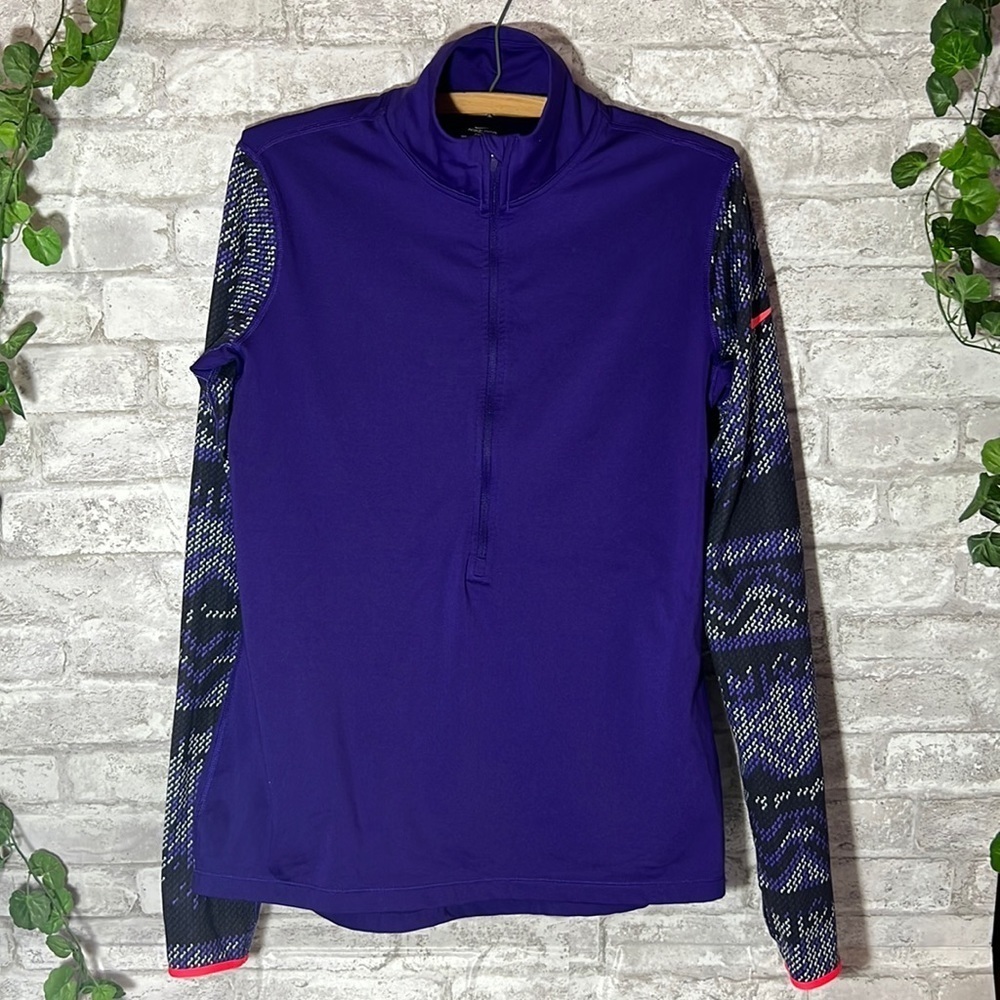 NIKE PRO DRI-FIT Quarter-Zip Pullover Womens L Jacket